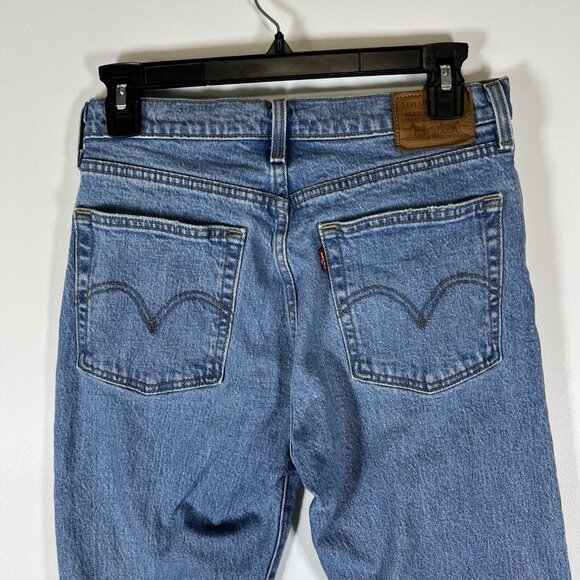 Levi's Wedgie Straight Premium Denim Jeans Button Fly Women’s Size 27 90’s - Picture 7 of 12